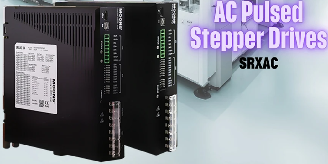 MOONS’ INDUSTRIES' SRXAC SERIES AC PULSED STEPPER DRIVERS